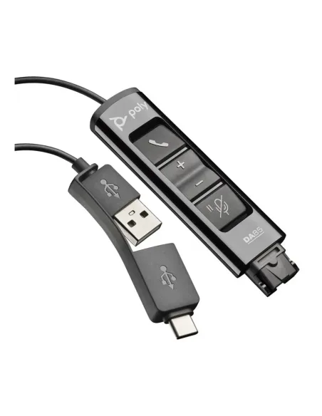 Adaptador qd a usb tipo a - usb tipo c poly da75 15cm -  negro