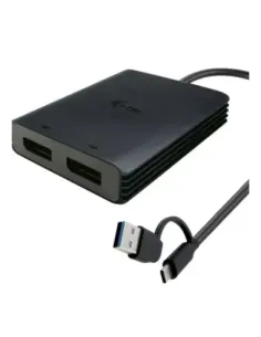 Adaptador usb tipo a - usb tipo c a displayport i - tec macho - hembra -  negro