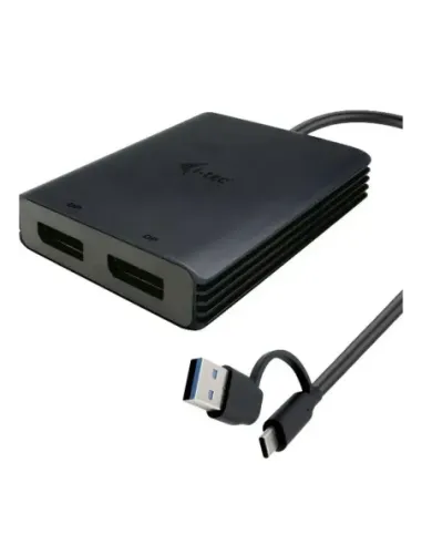 Adaptador usb tipo a - usb tipo c a displayport i - tec macho - hembra -  negro
