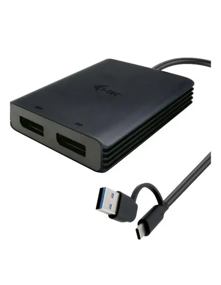 Adaptador usb tipo a - usb tipo c a displayport i - tec macho - hembra -  negro