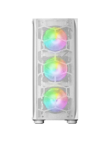 Caja ordenador mars gaming mc - kx blanco e - atx 1 x usb 3.0 2 x usb 2.0 5 x 120mm argb