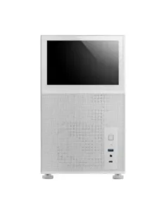 Caja ordenador mars gaming mclcd matx cristal templado pantalla ips 8 pulgadas blanco