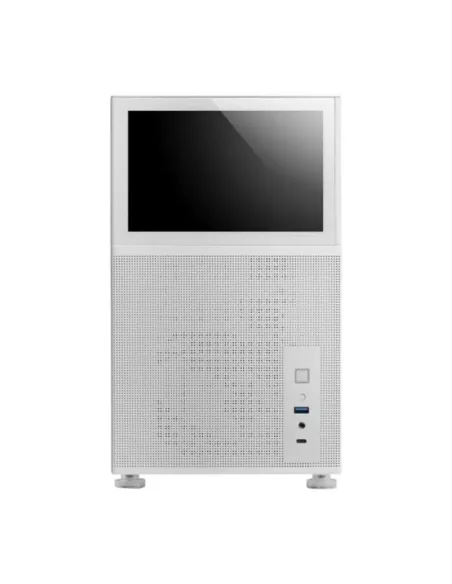 Caja ordenador mars gaming mclcd matx cristal templado pantalla ips 8 pulgadas blanco