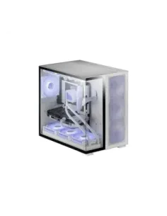 Caja ordenador mars gaming mcnova2 e - atx argb cristal templado blanco