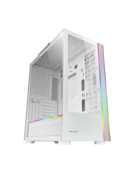 Caja ordenador mars gaming mcult e - atx cristal templado blanco