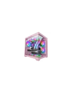 Caja Gaming Minitorre Mars Gaming MC-VIEW2/ Rosa