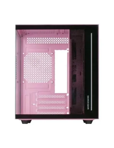 Caja ordenador mars gaming mcviewp matx cristal templado rosa