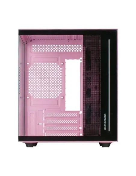 Caja ordenador mars gaming mcviewp matx cristal templado rosa