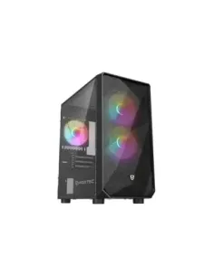Caja ordenador gaming nfortec dys matx argb cristal templado negra