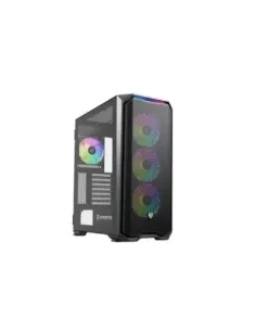Caja ordenador gaming nfortec krater x e - atx argb cristal templado negra