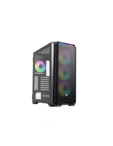 Caja ordenador gaming nfortec krater x e - atx argb cristal templado negra