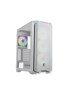 Caja ordenador gaming nfortec krater x e - atx argb cristal templado blanca