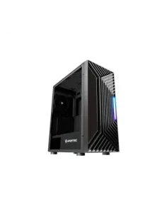 Caja ordenador gaming nfortec nervia atx argb cristal templado negra