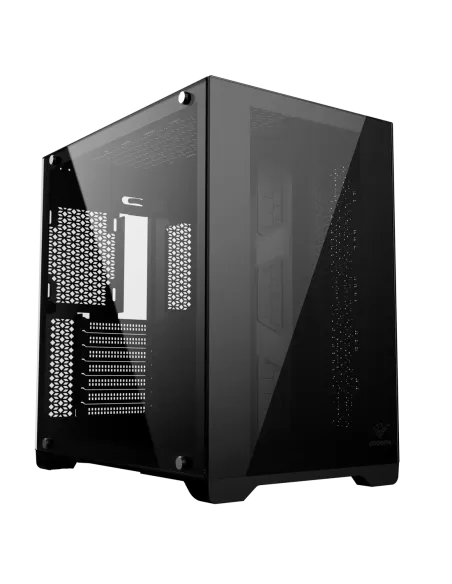 Caja ordenador phoenix gaming zephyr cubo atx doble cristal templado soporte gpu hasta 380mm