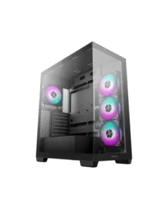 Caja ordenador gaming deepcool cg580 4f atx rgb cristal templado negra