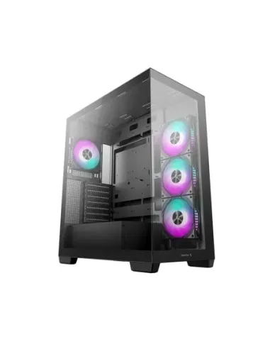 Caja ordenador gaming deepcool cg580 4f atx rgb cristal templado negra