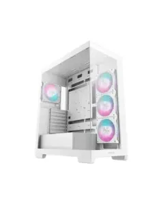 Caja ordenador gaming deepcool cg580 4f atx rgb cristal templado blanca