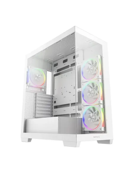 Caja ordenador gaming atx deepcool cg580v2 cristal templado blanca