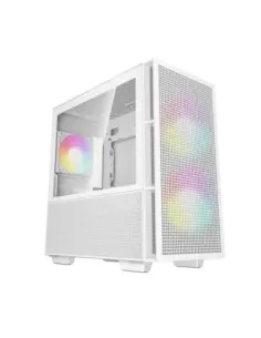 Caja ordenador gaming deepcool matx ch360 argb cristal templado blanca