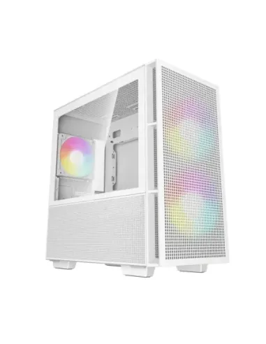 Caja ordenador gaming deepcool matx ch360 argb cristal templado blanca