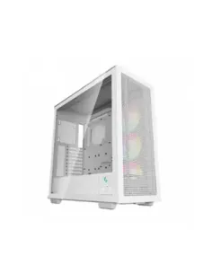 Caja ordenador gaming deepcool e - atx morpheus argb cristal templado blanco