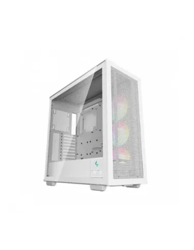 Caja ordenador gaming deepcool e - atx morpheus argb cristal templado blanco
