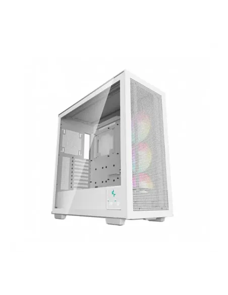 Caja ordenador gaming deepcool e - atx morpheus argb cristal templado blanco