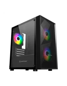 Caja ordenador gaming unyka mir b200 matx argb cristal templado negro