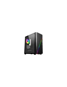 Caja ordenador gaming unykach mini glayze argb stripe -  black micro atx
