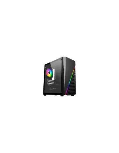 Caja ordenador gaming unykach mini glayze argb stripe -  black micro atx