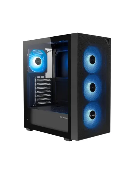 Caja ordenador gaming unykach revelat mesh compact edition atx argb cristal templado negra