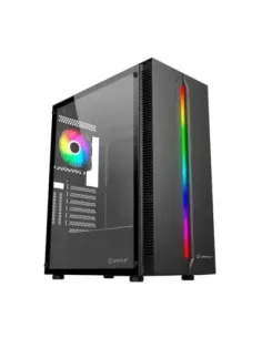Caja ordenador gaming unyka lumina 205 atx argb cristal templado negro