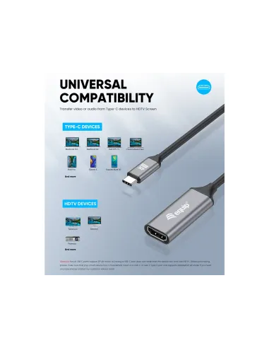 Equip Adaptador USB-C a HDMI 2.0, 4K 60Hz