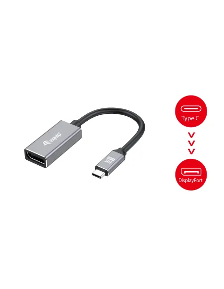 Equip 133493 Adaptador de USB-C a DisplayPort 1.4, 8K 30Hz