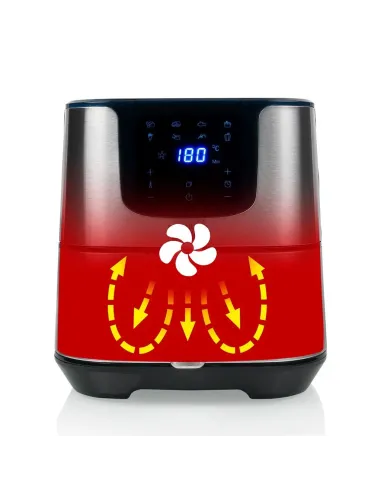 Princess 182060 Sencillo 5,5 L Independiente 1700 W Freidora de aire caliente Plata