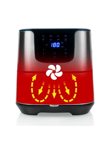 Princess 182060 Sencillo 5,5 L Independiente 1700 W Freidora de aire caliente Plata