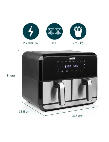 Princess 01.182074.01.001 Double Basket Aerofryer
