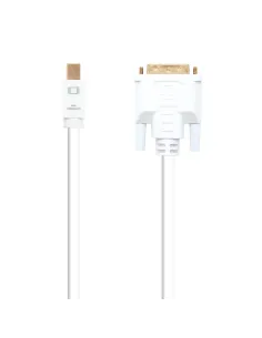 Nanocable Cable conversor Mini DP a DVI, Mini DP M - DVI M, Blanco, 2.0 M 2