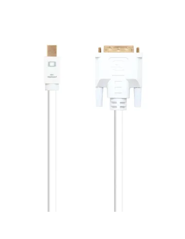 Nanocable Cable conversor Mini DP a DVI, Mini DP M - DVI M, Blanco, 2.0 M