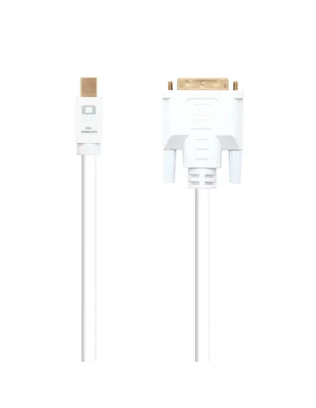 Nanocable Cable conversor Mini DP a DVI, Mini DP M - DVI M, Blanco, 2.0 M