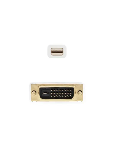 Nanocable Cable conversor Mini DP a DVI, Mini DP M - DVI M, Blanco, 2.0 M