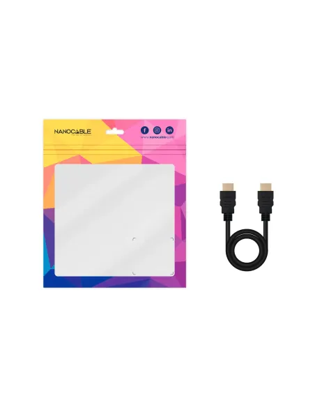 Nanocable Cable HDMI V2.0 4K@60Hz 18Gbps A M-A M, 1.5 m, Negro