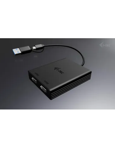 i-tec USB-A USB-C Dual 4K 60 Hz DisplayPort Video Adapter