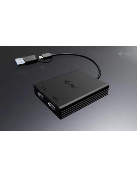 i-tec USB-A USB-C Dual 4K 60 Hz DisplayPort Video Adapter