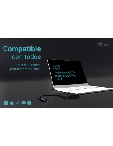 i-tec USB-A USB-C Dual 4K 60 Hz DisplayPort Video Adapter