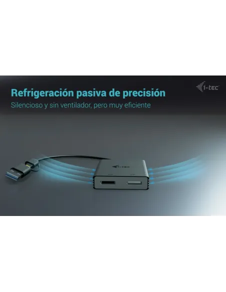 i-tec USB-A USB-C Dual 4K 60 Hz DisplayPort Video Adapter