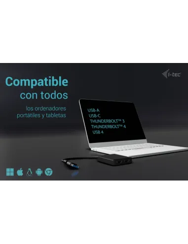 i-tec USB-A USB-C Dual 4K 60 Hz HDMI Video Adapter