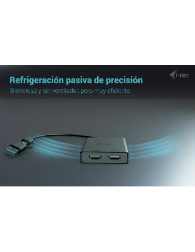 i-tec USB-A USB-C Dual 4K 60 Hz HDMI Video Adapter
