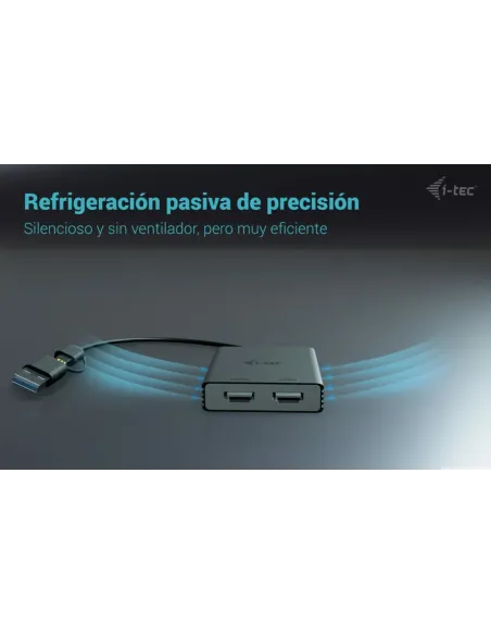 i-tec USB-A USB-C Dual 4K 60 Hz HDMI Video Adapter