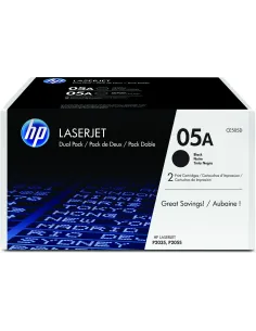 HP Pack de 2 cartuchos de tóner originales HP 05A LaserJet negro